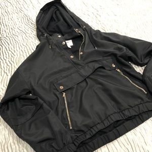 Forever 21 Black Windbreaker Jacket